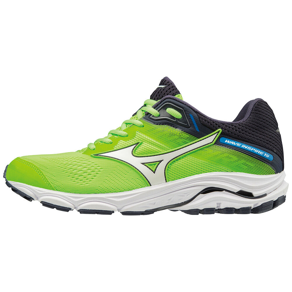 Mens Mizuno WAVE INSPIRE 15 Running Shoes Green/Deep Grey Philippines (RBXNGA746)